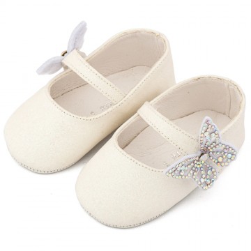 BabyWalker Βαπτιστικά παπούτσια κορίτσι MI1658 Λευκό